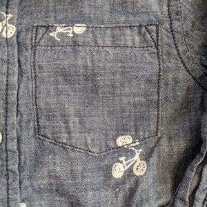 Gymboree Shirts & Tops - Gymboree Denim Shirt Bicycle Print Gymboree Shirts & Tops - Gymboree Denim Shirt Bicycle Print